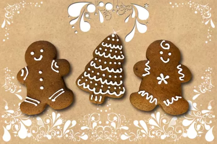 Gingerbread Boy, Tree, & Girl